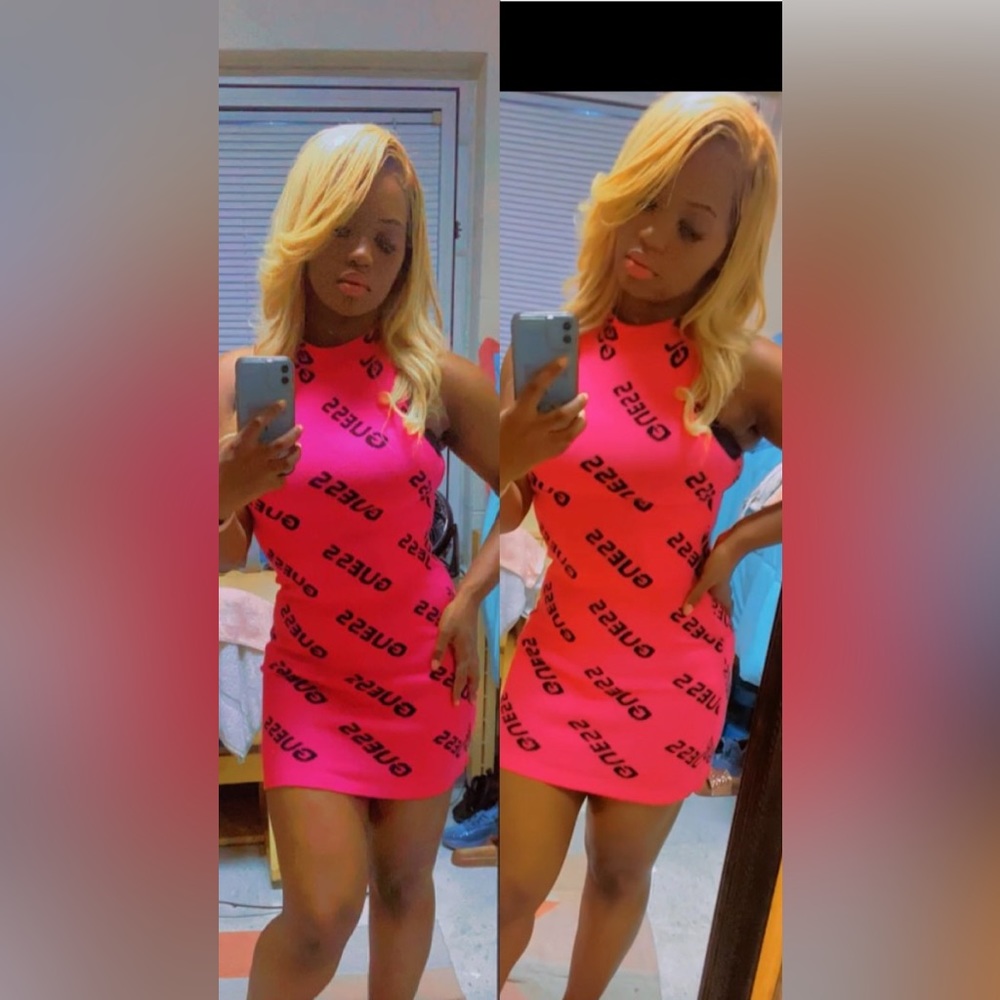 Guess pink cocktail dress
